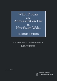 表紙画像: Wills, Probate & Administration Law in NSW 2nd edition 9780455233901