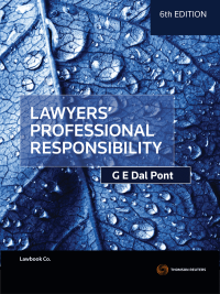 表紙画像: Lawyers' Professional Responsibility 7th edition 9780455244907