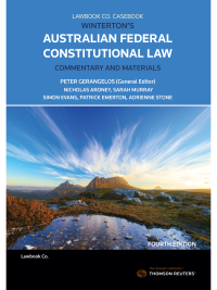 Imagen de portada: Winterton's Australian Federal Constitutional Law: Commentary and Materials 4th edition 9780455239729