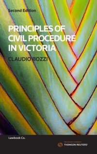 Imagen de portada: Principles of Civil Procedure in Victoria 2nd edition 9780455240800