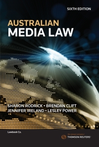 Omslagafbeelding: Australian Media Law 6th edition 9780455243023