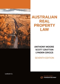 Cover image: Australian Real Property Law 7th edition 9780455243764