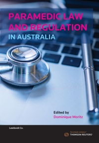 Cover image: Paramedic Law & Regulation in Australia 1st edition 9780455243078