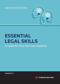 Titelbild: Essential Legal Skills: A Guide for First Year Law Students 1st edition 9780455244600