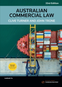 Cover image: Australian Commercial Law 33rd edition 9780455244709