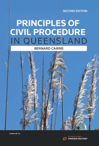 Cover image: Principles of Civil Procedure in QLD 2nd edition 9780455244761