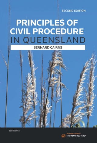 Cover image: Principles of Civil Procedure in QLD 2nd edition 9780455244761