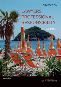 Cover image: Lawyers' Professional Responsibility 7th edition 9780455244907