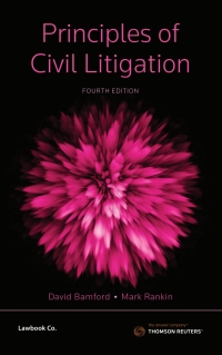 Cover image: Principles of Civil Litigation 4th edition 9780455245089
