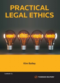 Cover image: Practical Legal Ethics 1st edition 9780455245676