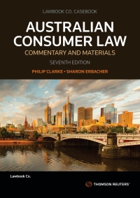 Imagen de portada: Australian Consumer Law: Commentary and Materials 7th edition 9780455245928