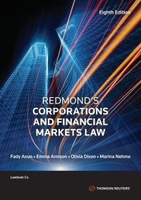 Immagine di copertina: Redmond's Corporations & Financial Markets Law 8th edition 9780455246185