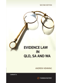 Omslagafbeelding: Evidence Law in QLD, SA and WA 2nd edition 9780455246239
