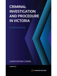 Imagen de portada: Criminal Investigation and Procedure in Victoria 4th edition 9780455247113