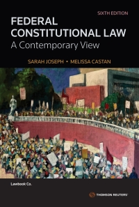 Cover image: Federal Constitutional Law: A Contemporary View 6th edition 9780455248097