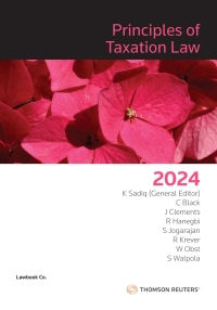 Cover image: Principles of Taxation Law 2024 1st edition 9780455248110