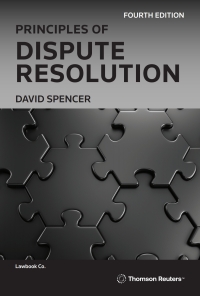 Imagen de portada: Principles of Dispute Resolution 4th edition 9780455248370