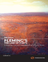 صورة الغلاف: Fleming's The Law of Torts 10th edition 9780455217987