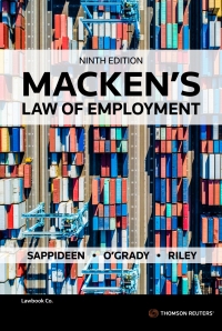 Immagine di copertina: Macken's Law of Employment 9th edition 9780455502380