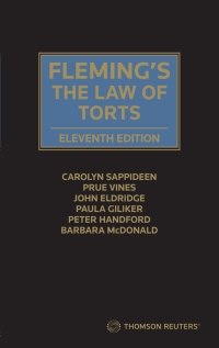 Cover image: Fleming's Law of Torts 11th edition 9780455502557