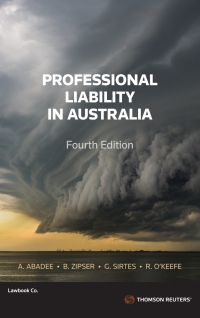 Cover image: Professional Liability in Australia 4th edition 9780455502632