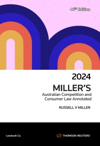 صورة الغلاف: Miller's Australian Competition and Consumer Law Annotated 46th edition 9780455503110