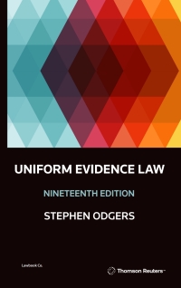 صورة الغلاف: Uniform Evidence Law 19th edition 9780455503271