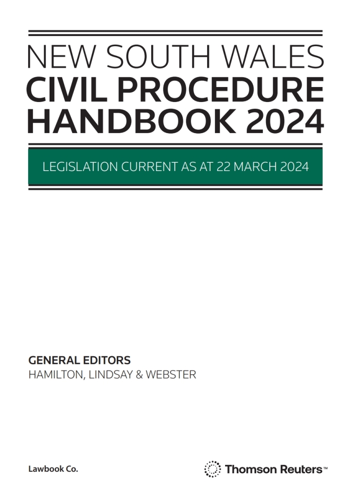 Cover image: NSW Civil Procedure Handbook 2024