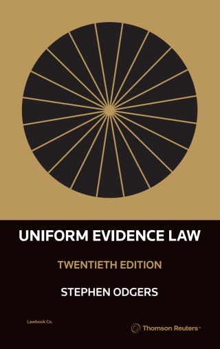 Imagen de portada: Uniform Evidence 20th edition 9780455503615