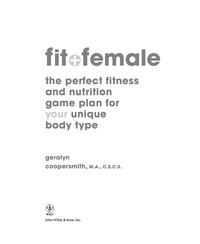 صورة الغلاف: Fit and Female 1st edition 9780471739036