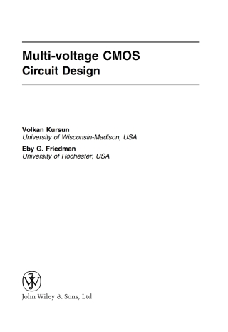 Cover image: Multi-voltage CMOS Circuit Design 1st edition 9780470010235