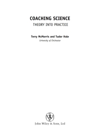 Cover image: Coaching Science: Theory into Practice 1st edition 9780470010983