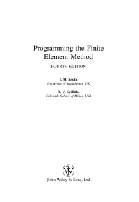 Cover image: Programming the Finite Element Method 4th edition 9780470849699