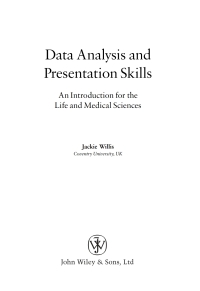 صورة الغلاف: Data Analysis and Presentation Skills 1st edition 9780470852736