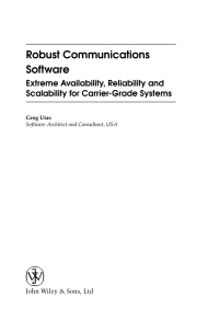 Cover image: Robust Communications Software 1st edition 9780470854341