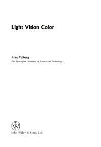 صورة الغلاف: Light Vision Color 1st edition 9780470849026