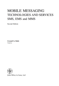 Imagen de portada: Mobile Messaging Technologies and Services 2nd edition 9780470011430