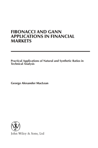 Cover image: Fibonacci and Gann Applications in Financial Markets 1st edition 9780470012178