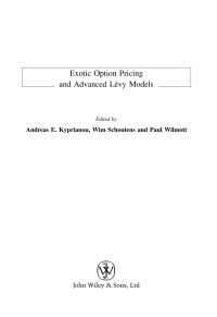 Imagen de portada: Exotic Option Pricing and Advanced L?vy Models 1st edition 9780470016848