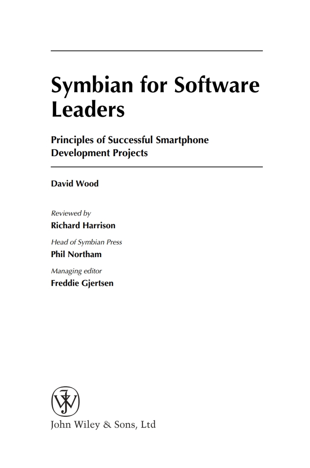 Symbian for Software Leaders  1st Edition eBook