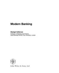 Titelbild: Modern Banking 1st edition 9780470095003