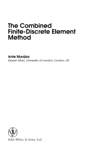 Cover image: The Combined Finite-Discrete Element Method 1st edition 9780470841990