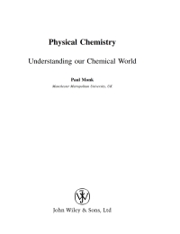 Imagen de portada: Physical Chemistry 1st edition 9781118482575