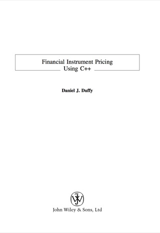 Cover image: Financial Instrument Pricing Using C++ 2nd edition 9780470855096