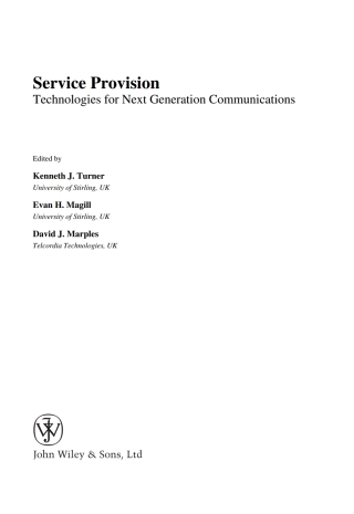 Cover image: Service Provision 1st edition 9780470850664