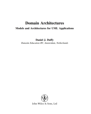 Cover image: Domain Architectures 1st edition 9780470848333