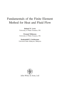 Cover image: Fundamentals of the Finite Element Method for Heat and Fluid Flow 1st edition 9780470847893