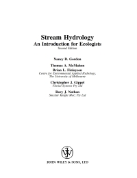 Cover image: Stream Hydrology 2nd edition 9780470843581