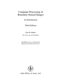 Imagen de portada: Computer Processing of Remotely-Sensed Images 3rd edition 9780470849194