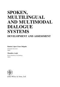 Cover image: Spoken, Multilingual and Multimodal Dialogue Systems 1st edition 9780470021552